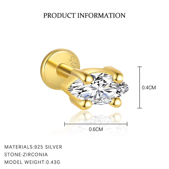 S925 Sterling Silver Zirconia Earrings for Women