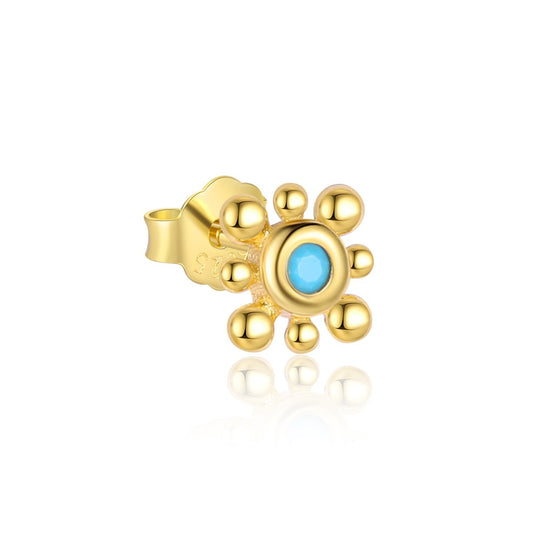 S925 Sterling Silver Turquoise Vintage Earrings for Women