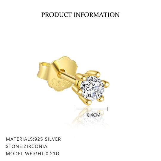 S925 Sterling Silver with Zirconia Fashion Earrings for Women