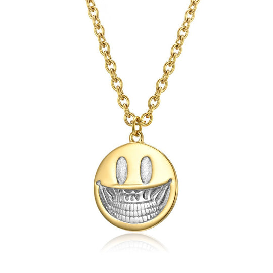 Dark Pop-style Skull Smiley Face Streetwear Necklace Gothic jewelry