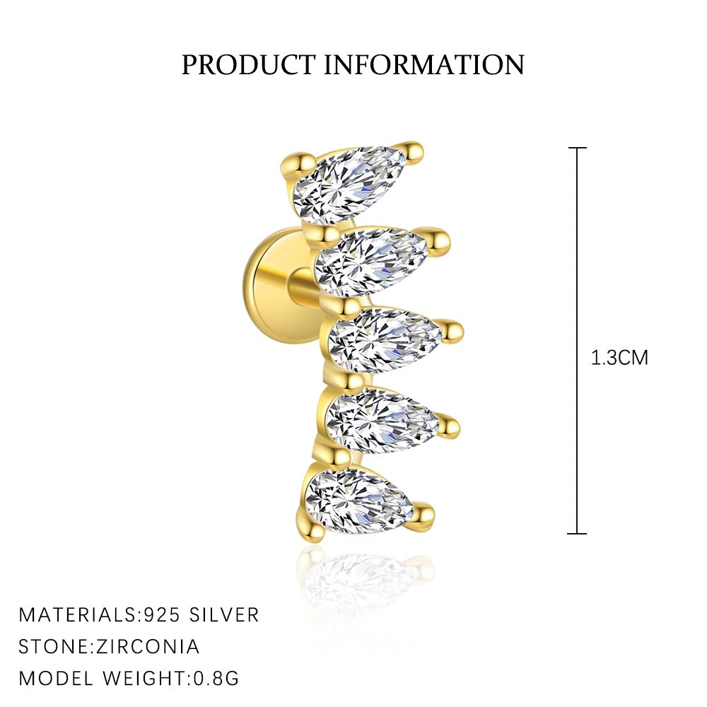 S925 Sterling Silver Zirconia Earrings for Women