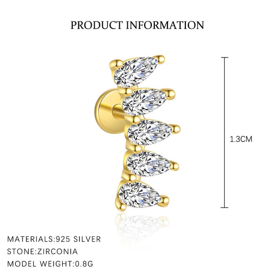 S925 Sterling Silver Zirconia Earrings for Women