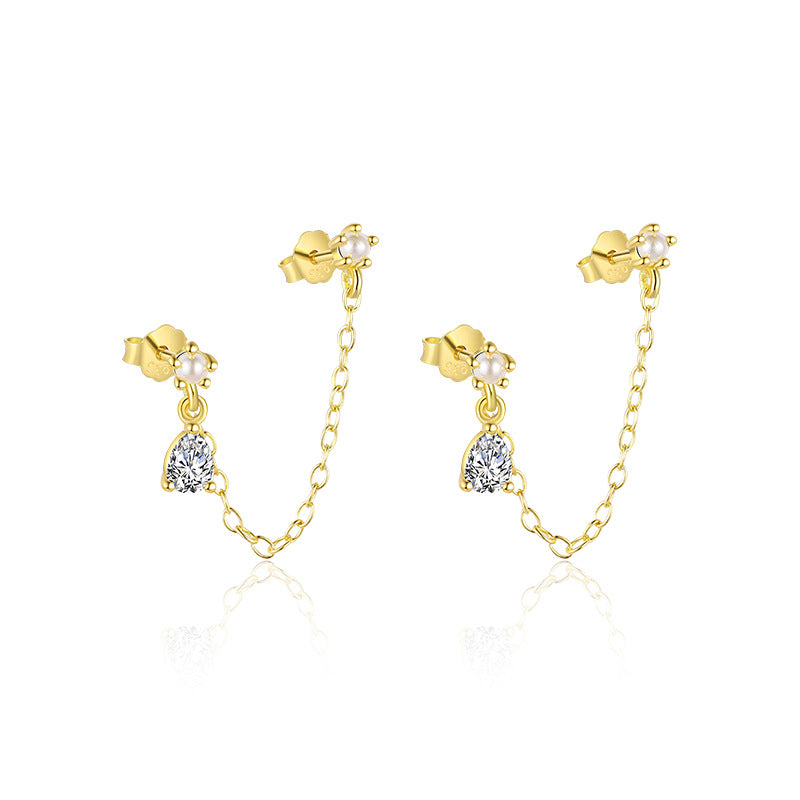 S925 Sterling Silver French Personalized Earrings for Women
