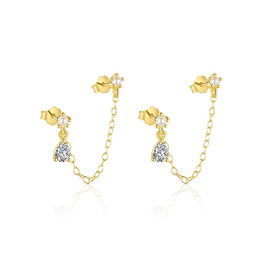 S925 Sterling Silver French Personalized Earrings for Women