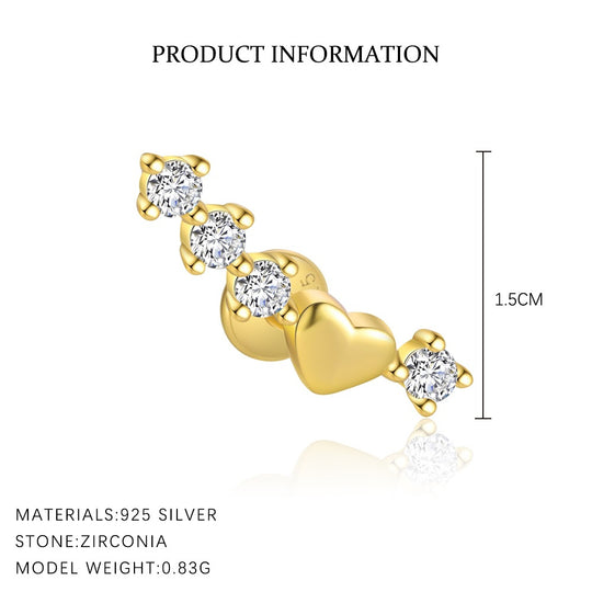 S925 Sterling Silver Zirconia Earrings for Women