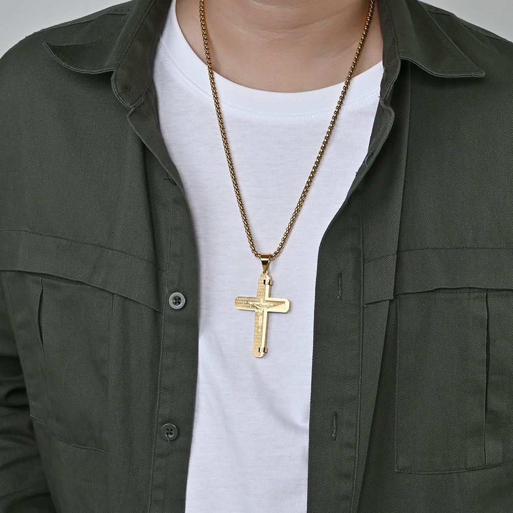 Stainless Steel Personalized Cross Necklace