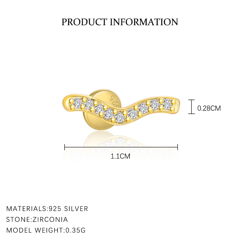 S925 Sterling Silver Zirconia Fashion Earrings for Women