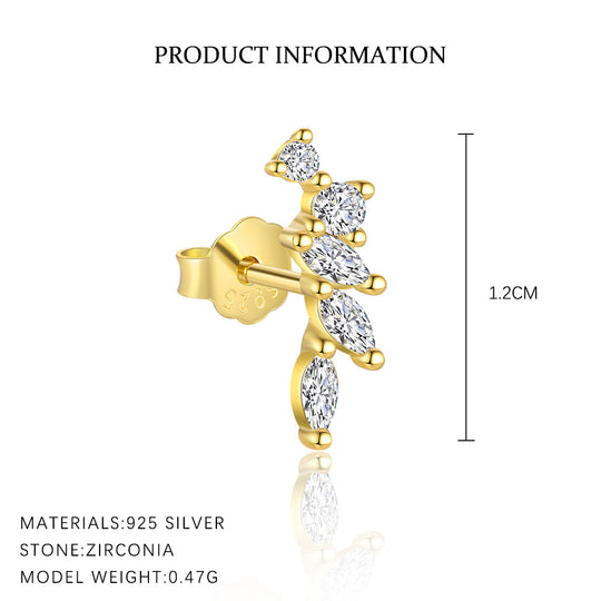 S925 Sterling Silver French Personalized Earrings for Women