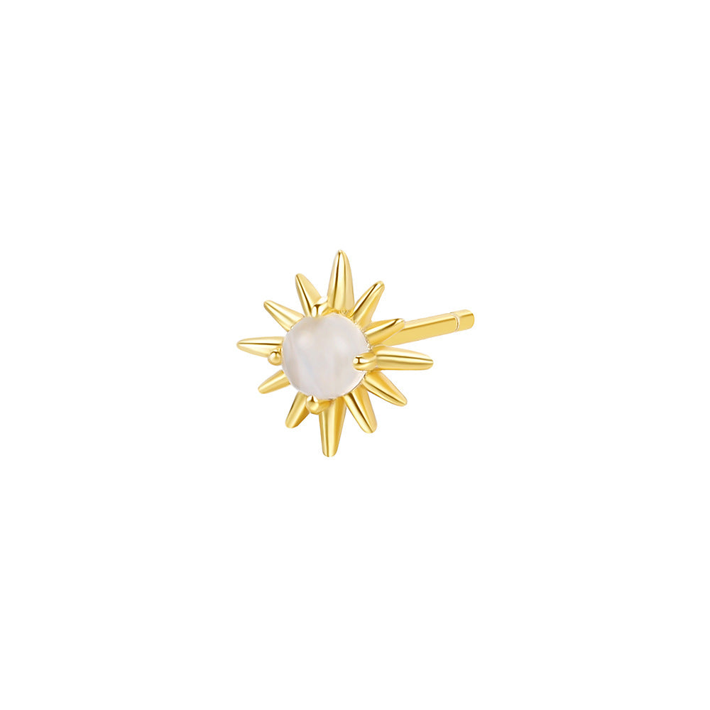 S925 Sterling Silver Vintage Triangular Set Zirconia Earrings For Women