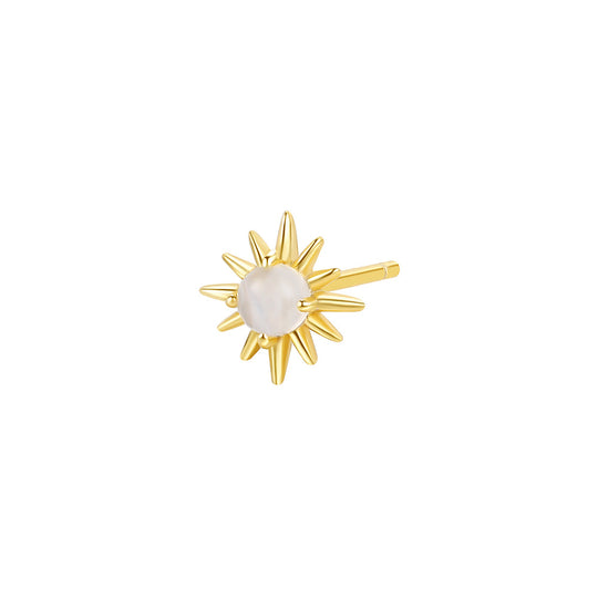 S925 Sterling Silver Vintage Triangular Set Zirconia Earrings For Women