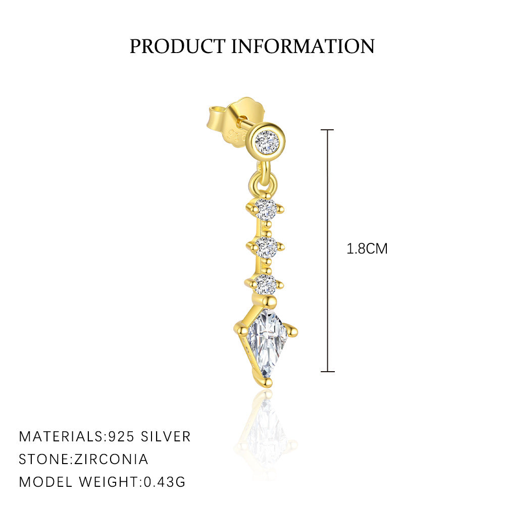 S925 Sterling Silver French Personalized Earrings for Women