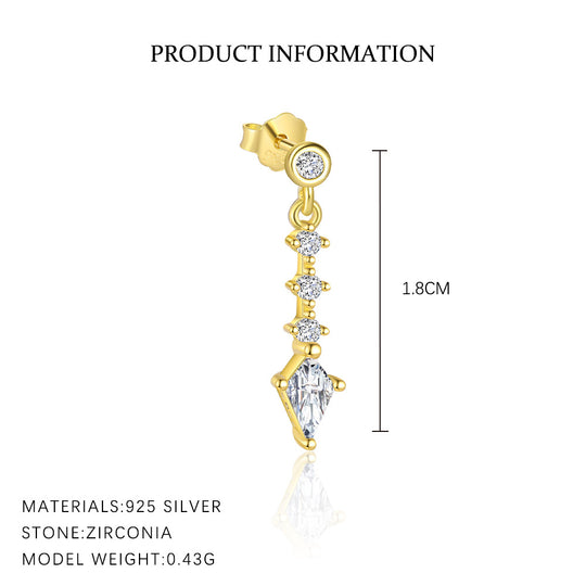 S925 Sterling Silver French Personalized Earrings for Women