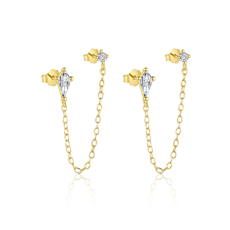 S925 Sterling Silver French Personalized Earrings for Women