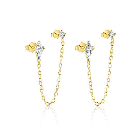 S925 Sterling Silver French Personalized Earrings for Women