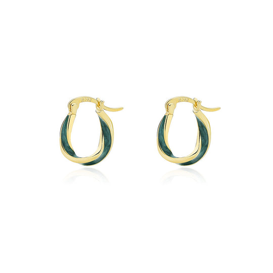 S925 Sterling Silver Twisted Irregular Earrings for Women