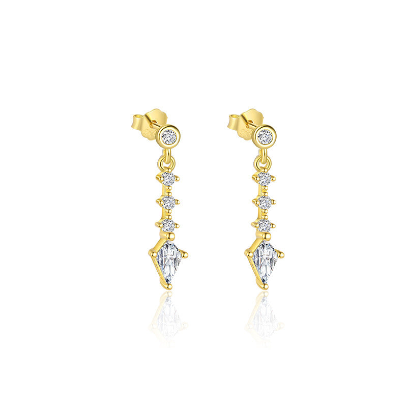 S925 Sterling Silver Four-leaf Clover Earrings for Women