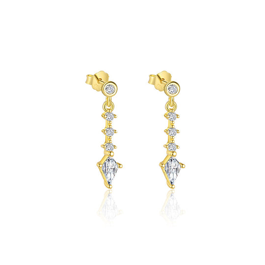 S925 Sterling Silver Four-leaf Clover Earrings for Women