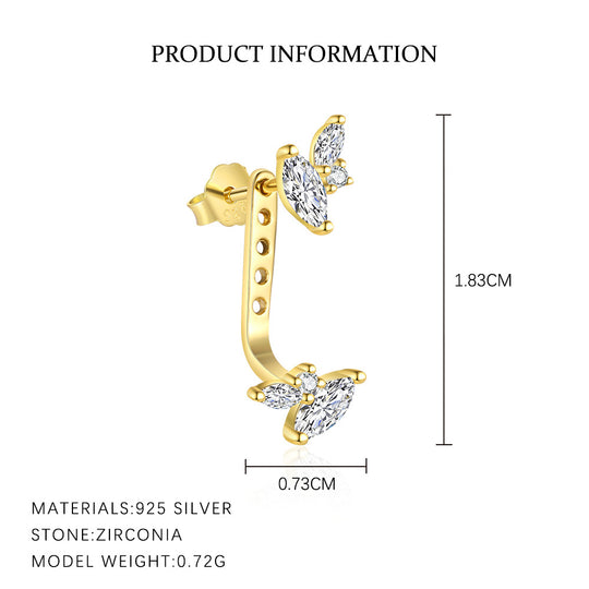 S925 Sterling Silver Fashion Teardrop Earrings for Women