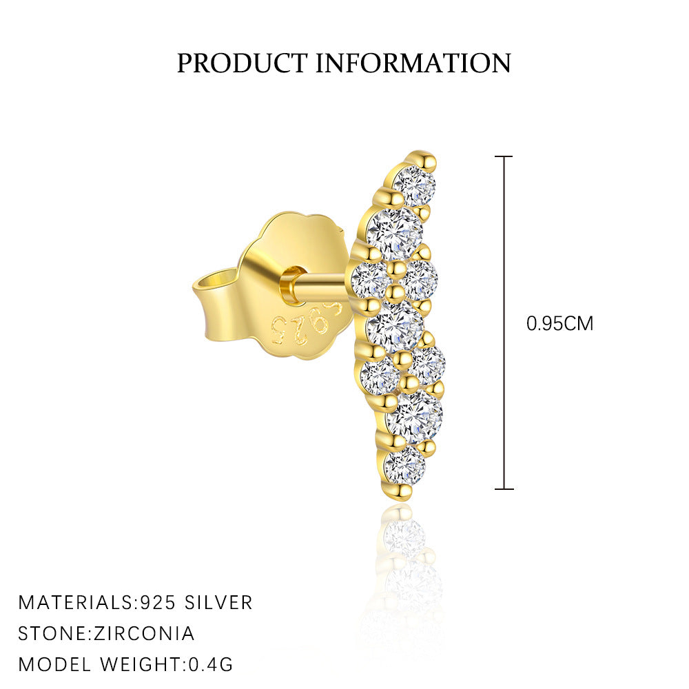 S925 Sterling Silver French Personalized Earrings for Women