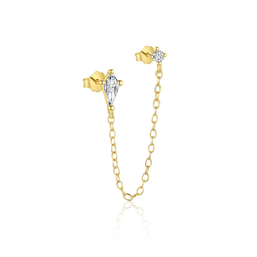 S925 Sterling Silver Minimalist Zirconia Earrings for Women
