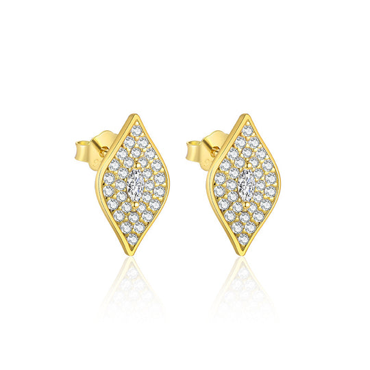 S925 Sterling Silver Star Tassel Diamond Stud Earrings Female