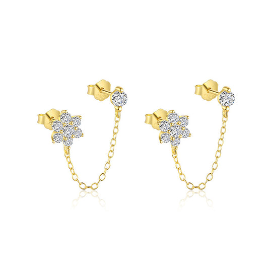 S925 Sterling Silver French Personalized Earrings for Women
