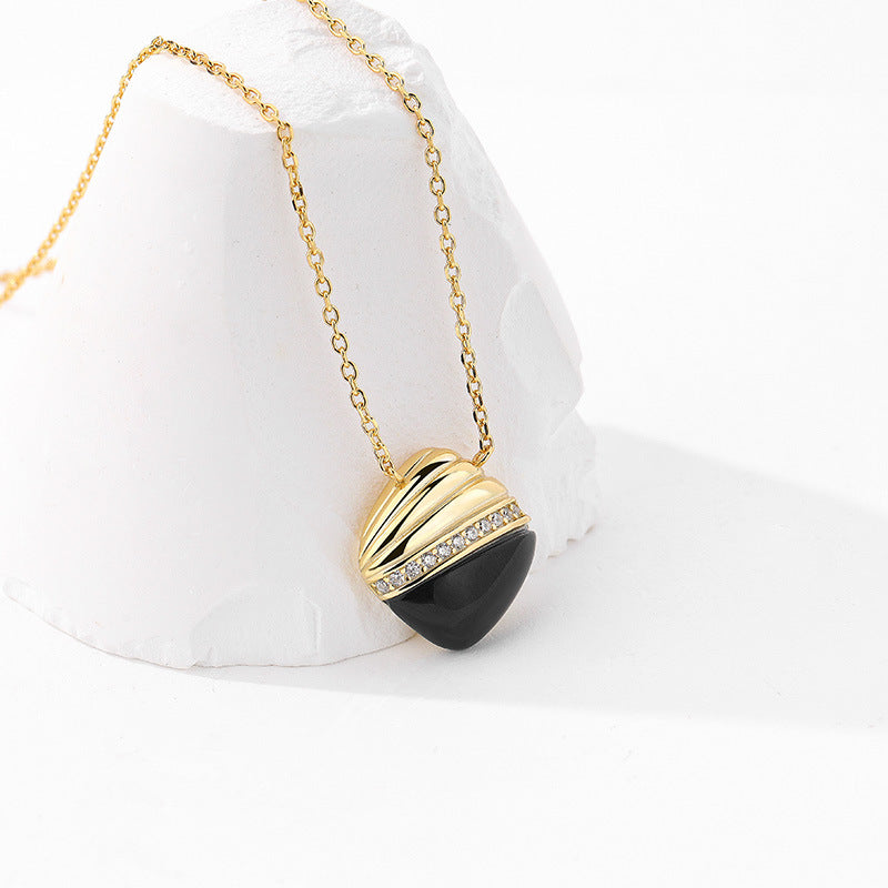 S925 Sterling Silver Onyx Necklace