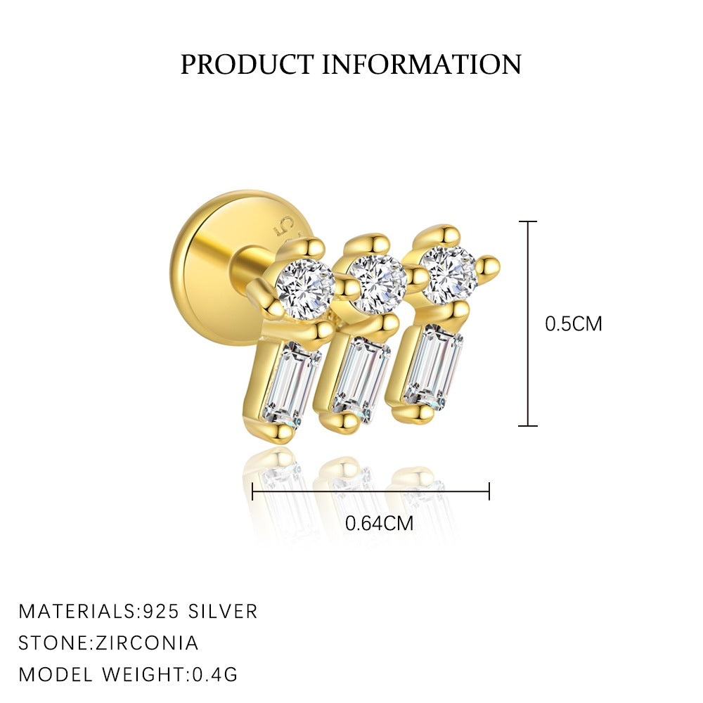 S925 Sterling Silver Zirconia Fashion Earrings for Women