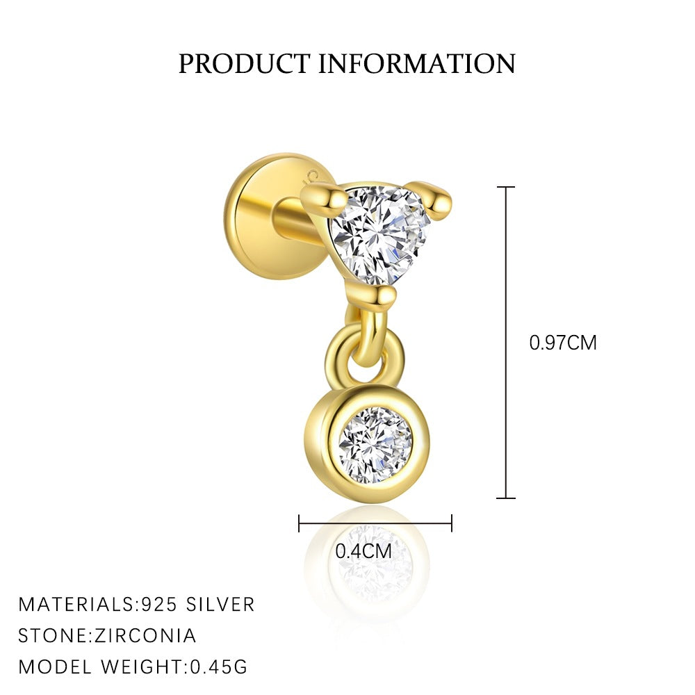 S925 Sterling Silver Zirconia Earrings for Women