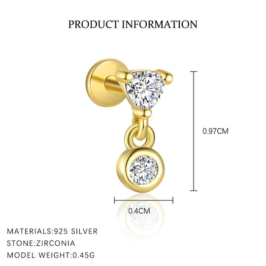 S925 Sterling Silver Zirconia Earrings for Women