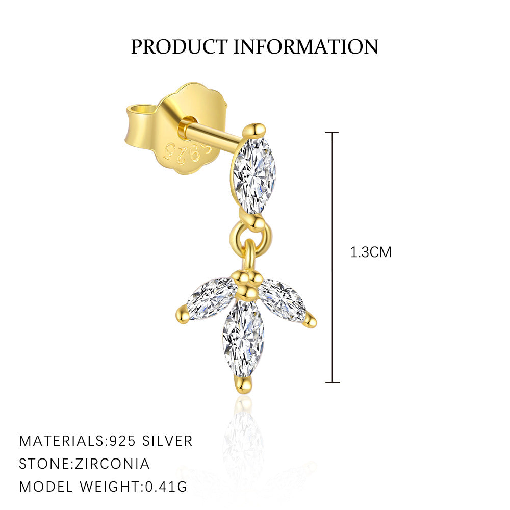 S925 Sterling Silver French Personalized Earrings for Women