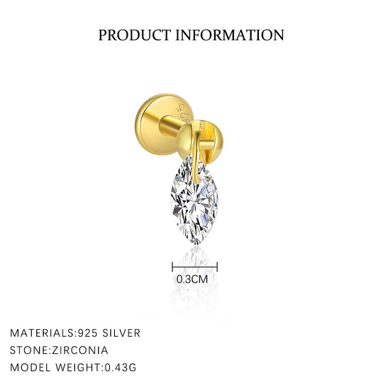 S925 Sterling Silver Zirconia Earrings for Women