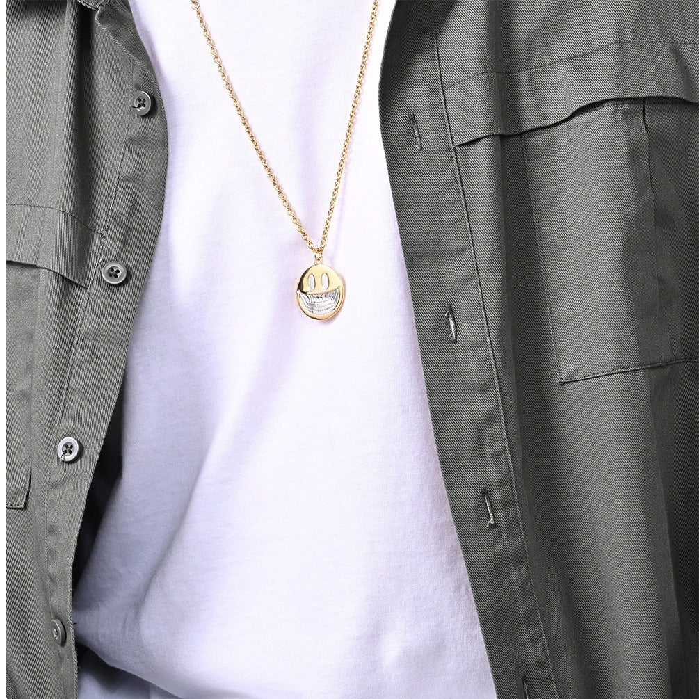 Dark Pop-style Skull Smiley Face Streetwear Necklace Gothic jewelry