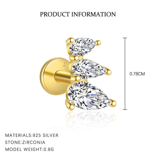 S925 Sterling Silver Zirconia Earrings for Women