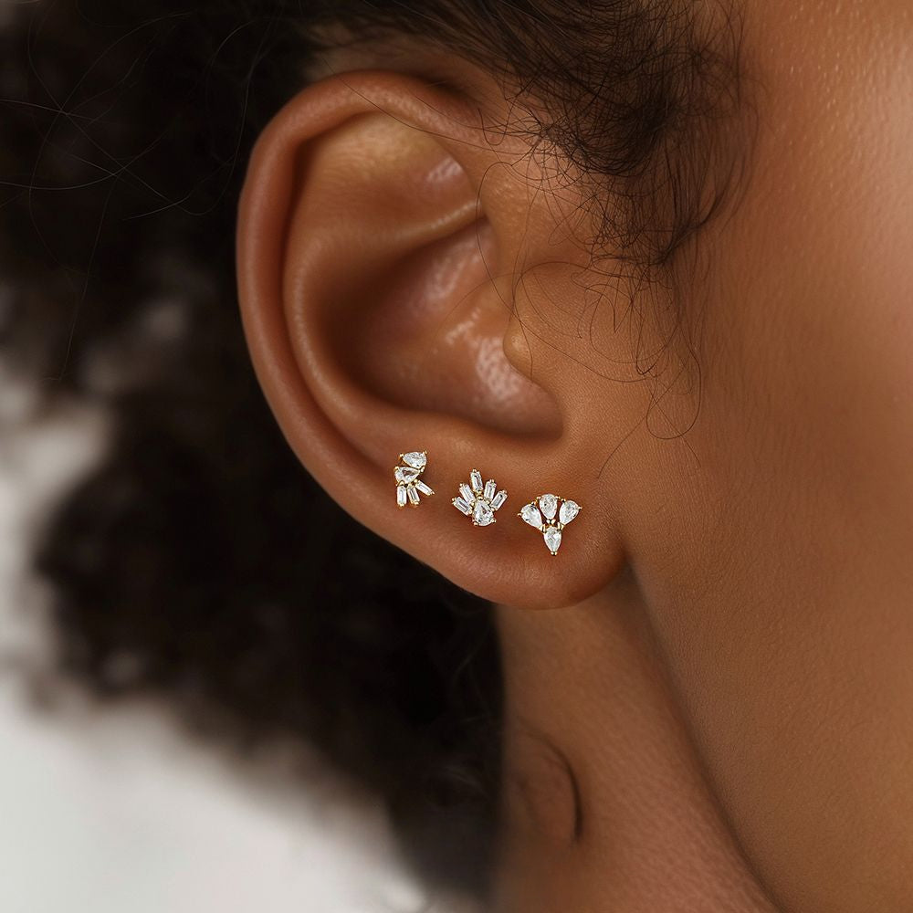 S925 Sterling Silver Zirconia Fashion Earrings for Women