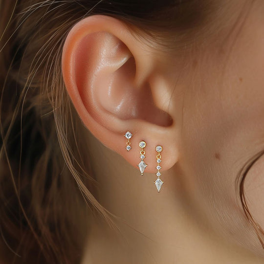 S925 Sterling Silver Four-leaf Clover Earrings for Women