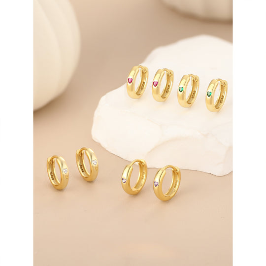 S925 Sterling Silver Geometric Heart Zirconia