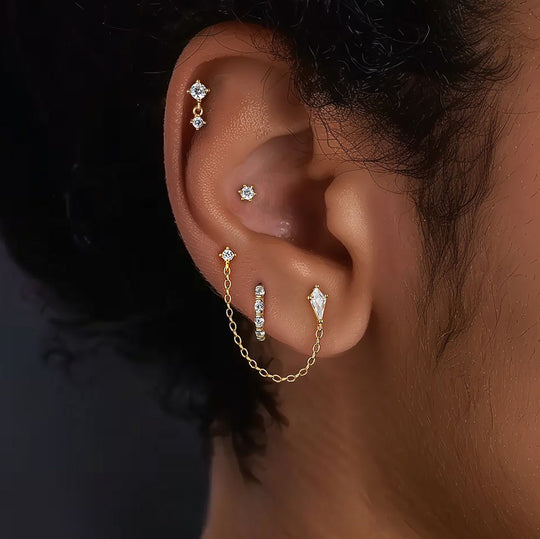 S925 Sterling Silver Minimalist Zirconia Earrings for Women