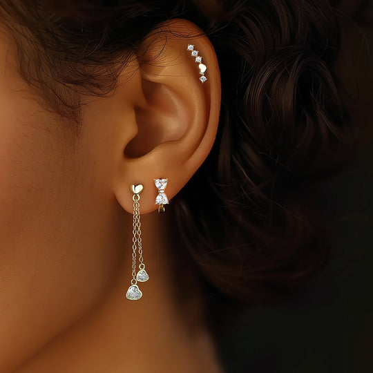 S925 Sterling Silver Design Heart Earrings for Women
